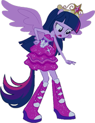Size: 585x756 | Tagged: safe, artist:pascalmulokozi2, edit, edited screencap, screencap, twilight sparkle, human, equestria girls, g4, my little pony equestria girls, background removed, bare shoulders, big crown thingy, element of magic, fall formal outfits, jewelry, ponied up, regalia, simple background, sleeveless, solo, strapless, transparent background, twilight sparkle (alicorn)