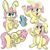 Size: 2943x2944 | Tagged: safe, artist:doodledonutart, fluttershy, rainbow dash, bird, rabbit, g4, birdified, bunnified, bunnyshy, cute, high res, rainbird dash, shyabetes, species swap