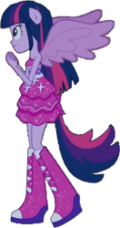 Size: 316x600 | Tagged: safe, edit, edited screencap, editor:pascalmulokozi2, screencap, twilight sparkle, human, equestria girls, g4, my little pony equestria girls, background removed, bare shoulders, ponied up, simple background, sleeveless, solo, strapless, transparent background, twilight sparkle (alicorn)