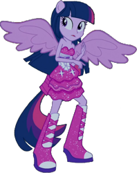 Size: 458x578 | Tagged: safe, edit, edited screencap, editor:pascalmulokozi2, screencap, twilight sparkle, human, equestria girls, g4, background removed, bare shoulders, fall formal outfits, ponied up, simple background, sleeveless, solo, strapless, transparent background, twilight sparkle (alicorn)