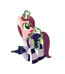 Size: 1640x1860 | Tagged: safe, artist:jowyb, oc, oc only, pony, unicorn, 2012, crossover, ghostbusters, old art, simple background, solo, transparent background