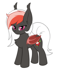 Size: 1218x1497 | Tagged: safe, artist:kyrgyzpopstar, oc, oc only, oc:amaryllis, bat pony, chest fluff, female, looking at you, simple background, solo, transparent background