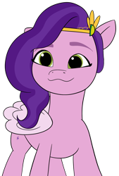 Size: 1202x1780 | Tagged: safe, artist:frownfactory, pipp petals, pegasus, pony, g5, :3, female, jewelry, mare, simple background, solo, tiara, transparent background, wings