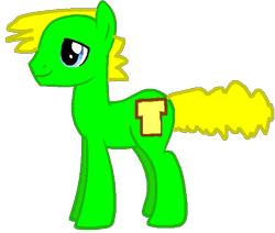 Size: 597x506 | Tagged: safe, artist:breadwinnersfan61, earth pony, pony, breadwinners, buhdeuce, crossover, male, needs more saturation, ponified, simple background, smiling, stallion, transparent background