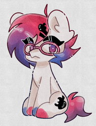 Size: 861x1125 | Tagged: safe, artist:figchamp, oc, oc only, earth pony, pony, art trade, glasses, solo