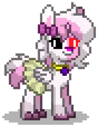 Size: 704x912 | Tagged: safe, artist:topsangtheman, oc, oc:noomi, alicorn, pony, rabbit, pony town, animal, simple background, solo, transparent background