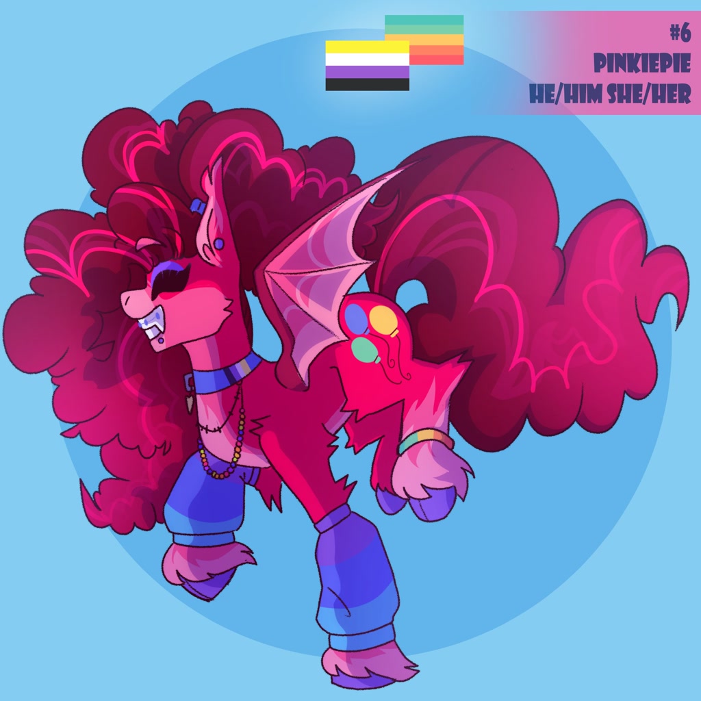 #2882433 - safe, artist:gothalite, pinkie pie, bat pony, pony, g4 ...
