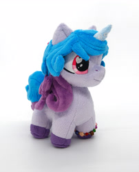 Size: 3060x3780 | Tagged: safe, artist:gingerale2016, izzy moonbow, pony, unicorn, g5, bracelet, chibi, female, heart eyes, high res, irl, jewelry, mare, photo, plushie, wingding eyes