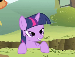 Size: 1280x982 | Tagged: safe, screencap, applejack, spike, twilight sparkle, earth pony, pony, unicorn, feeling pinkie keen, season 1, angry, animated, butt shake, cropped, cute, female, gif, hip, implied pinkie pie, implied pinkie sense, implied twitchy tail, madorable, mare, offscreen character, open mouth, solo, tail, tail shake, talking, trio, twilight sparkle is not amused, twitchy tail, unamused, unicorn twilight