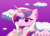 Size: 2560x1840 | Tagged: safe, artist:emmiiv, princess cadance, alicorn, pony, g4, chest fluff, cloud, ear fluff, eyebrows, eyebrows visible through hair, female, high res, mare, signature, sky, smiling, solo