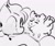 Size: 1024x853 | Tagged: safe, artist:bug-roux, cloudpuff, hitch trailblazer, dog, earth pony, flying pomeranian, pomeranian, pony, g5, critter magnet, duo, grayscale, monochrome, simple background, sketch, white background, winged dog