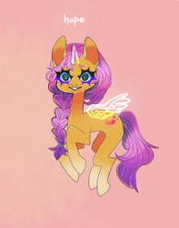 Size: 850x1077 | Tagged: safe, artist:cutesykill, sunny starscout, alicorn, earth pony, pony, g5, my little pony: a new generation, artificial horn, artificial wings, augmented, horn, magic, magic horn, magic wings, race swap, smiling, solo, sunnycorn, wings