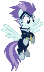 Size: 702x1156 | Tagged: safe, artist:benpictures1, idw, zapp, pegasus, pony, g4, power ponies (episode), confused, female, idw showified, inkscape, open mouth, power ponies, recolor, simple background, solo, transparent background, vector