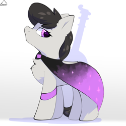 Size: 1200x1200 | Tagged: safe, artist:glazirka, octavia melody, earth pony, pony, g4, clothes, dress, female, mare, side view, simple background, solo, white background