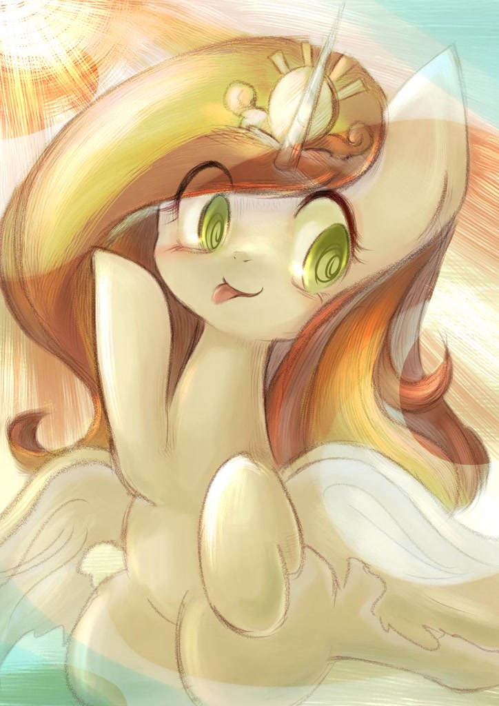 2883309 Safe Artist Qicop Oc Oc Poniko Alicorn P Blushing