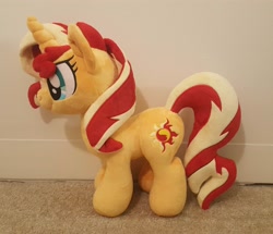Size: 3472x2988 | Tagged: safe, artist:fire-topaz, sunset shimmer, pony, unicorn, g4, high res, irl, photo, plushie, solo
