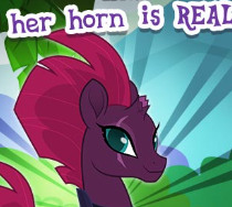 Size: 210x188 | Tagged: safe, gameloft, fizzlepop berrytwist, tempest shadow, pony, unicorn, g4, cropped, female, irony, mare, meme, solo, wow! glimmer