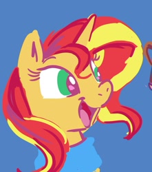 Size: 1219x1381 | Tagged: safe, artist:jowyb, sunset shimmer, pony, unicorn, g4, 2017, old art, open mouth, open smile, sketch, smiling