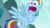 Size: 1280x720 | Tagged: safe, screencap, rainbow dash, pegasus, pony, g4, no second prances, season 6, faic, female, flying, implied starlight glimmer, mare, open mouth, rainbow dash is best facemaker, reaction image, shocked, shrunken pupils, solo, spread wings, wings