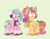 Size: 1800x1387 | Tagged: safe, artist:sidruni, dahlia, posey (g5), earth pony, pony, g5, my little pony: tell your tale, neighfever, spoiler:g5, spoiler:my little pony: tell your tale, spoiler:tyts01e16, apology gift, blushing, bow, clothes, female, flower, flower in hair, hair bow, jewelry, mare, necklace, scarf, tail, tail bow, unshorn fetlocks