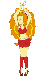 Size: 700x1080 | Tagged: safe, artist:egstudios93, adagio dazzle, equestria girls, animated, belly button, belly dancer, female, simple background, solo, transparent background
