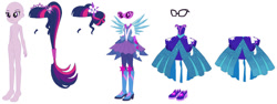 Size: 1024x385 | Tagged: safe, artist:selenaede, sci-twi, twilight sparkle, human, equestria girls, g4, my little pony equestria girls: legend of everfree, base, boots, crystal guardian, crystal wings, high heel boots, ponied up, shoes, simple background, solo, super ponied up, white background, wings
