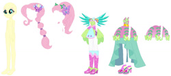 Size: 1024x459 | Tagged: safe, artist:selenaede, fluttershy, human, equestria girls, g4, my little pony equestria girls: legend of everfree, base, boots, crystal guardian, crystal wings, high heel boots, ponied up, shoes, simple background, solo, super ponied up, white background, wings