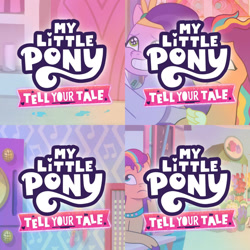 Size: 1920x1920 | Tagged: safe, edit, edited screencap, editor:itsmgh1203, screencap, dahlia, pipp petals, sunny starscout, earth pony, pegasus, pony, alicorn issues, dumpster diving, g5, making a foal of me, my little pony: tell your tale, neighfever, spoiler:g5, spoiler:my little pony: tell your tale, spoiler:tyts01e13, spoiler:tyts01e14, spoiler:tyts01e15, spoiler:tyts01e16, female, filter, flying, grin, mare, meta, my little pony logo, offscreen character, pegasus sunny starscout, race swap, smiling, spread wings, wings