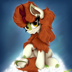 Size: 4000x4000 | Tagged: safe, artist:ser-p, autumn blaze, kirin, absurd resolution, awwtumn blaze, cloven hooves, cute, female, happy, looking at you, smiling, smiling at you, solo, underhoof