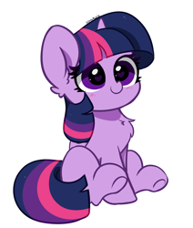 Size: 3053x3603 | Tagged: safe, artist:kittyrosie, twilight sparkle, alicorn, pony, g4, blushing, chest fluff, cute, daaaaaaaaaaaw, female, heart, heart eyes, high res, mare, signature, simple background, sitting, smiling, solo, twiabetes, twilight sparkle (alicorn), weapons-grade cute, white background, wingding eyes