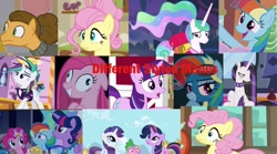 Size: 1989x1105 | Tagged: safe, edit, edited screencap, screencap, cheese sandwich, fluttershy, pinkie pie, princess celestia, rainbow dash, rarity, spike, starlight glimmer, twilight sparkle, alicorn, earth pony, pony, unicorn, between dark and dawn, flutter brutter, g4, it isn't the mane thing about you, make new friends but keep discord, party of one, the cutie pox, the last laugh, alternate hairstyle, book, celestia is not amused, clothes, collar, curly mane, cute, dress, dyed mane, female, gala dress, hair bun, heart, heart eyes, male, manebow sparkle, pinkamena diane pie, ponytail, punk, punklestia, rainbow fash, raripunk, spiked collar, twilight sparkle (alicorn), unamused, wingding eyes