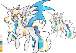Size: 1280x893 | Tagged: safe, artist:velnyx, oc, oc:arae, alicorn, pony, bat wings, crooked horn, horn, male, simple background, solo, stallion, transparent background, wings