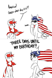 Size: 469x703 | Tagged: safe, pony, american independence day, canada, canada day, independence day, nation ponies, ponified, sunglasses, text, united states