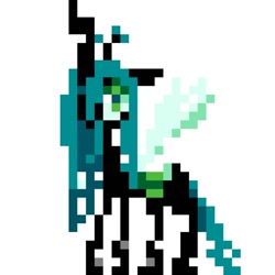 Size: 1024x1024 | Tagged: safe, artist:um89s, artist:ume89s, queen chrysalis, changeling, changeling queen, g4, female, mare, pixel art, simple background, solo, white background