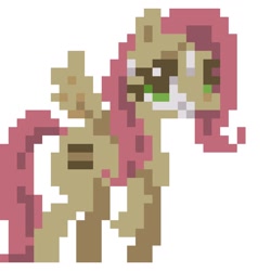 Size: 1024x1024 | Tagged: safe, artist:um89s, artist:ume89s, fluttershy, pegasus, pony, g4, equal cutie mark, female, mare, pixel art, simple background, solo, white background, wings
