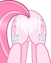 Size: 1145x1388 | Tagged: safe, artist:muhammad yunus, oc, oc:annisa trihapsari, earth pony, pony, annibutt, base used, butt, butt focus, butt only, earth pony oc, featureless crotch, female, heart butt, heart mark, mare, medibang paint, plot, redesign, sexy, simple background, solo, tail, tail aside, transparent background