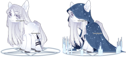 Size: 919x417 | Tagged: safe, artist:kawaiighetto, oc, oc only, earth pony, pony, clothes, duo, earth pony oc, magic, magic circle, simple background, transparent background