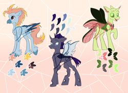 Size: 3100x2250 | Tagged: safe, artist:lambydwight, oc, changedling, changeling, classical hippogriff, hippogriff, adoptable, high res