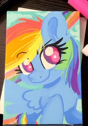 Size: 1435x2048 | Tagged: safe, artist:lbrcloud, rainbow dash, pegasus, pony, g4, solo, traditional art