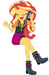 Size: 1845x2802 | Tagged: safe, artist:gmaplay, sunset shimmer, human, equestria girls, g4, cellphone, cute, phone, shimmerbetes, simple background, solo, transparent background