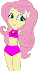 Size: 318x593 | Tagged: safe, artist:gameboss375, fluttershy, human, equestria girls, g4, bare shoulders, bikini, clothes, female, simple background, sleeveless, solo, swimsuit, transparent background