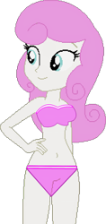 Size: 871x1838 | Tagged: safe, artist:gameboss375, twinkleshine, human, equestria girls, g4, bare shoulders, bikini, clothes, cute, female, sexy, simple background, sleeveless, solo, swimsuit, transparent background