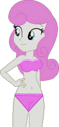 Size: 871x1838 | Tagged: safe, artist:gameboss375, twinkleshine, human, equestria girls, g4, bare shoulders, bikini, clothes, cute, female, simple background, sleeveless, solo, swimsuit, transparent background