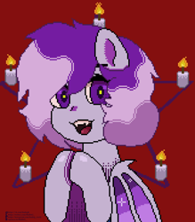 Size: 1610x1840 | Tagged: safe, artist:hudog, oc, oc only, pony, undead, vampire, candle, pixel art