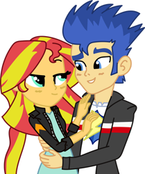 Size: 1280x1532 | Tagged: safe, artist:metaengine03, flash sentry, sunset shimmer, human, equestria girls, g4, female, male, ship:flashimmer, shipping, simple background, straight, transparent background