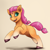 Size: 2000x2000 | Tagged: safe, artist:tenebrisnoctus, sunny starscout, earth pony, pony, g5, blank flank, cute, female, filly, filly sunny starscout, freckles, galloping, high res, mare, simple background, smiling, solo, sunnybetes, younger
