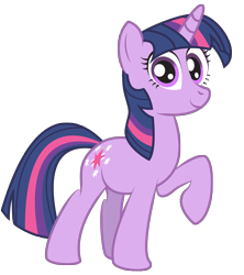 Size: 2247x2528 | Tagged: safe, artist:aleximusprime, twilight sparkle, pony, unicorn, g4, female, high res, looking at you, mare, raised hoof, simple background, smiling, solo, transparent background, unicorn twilight, vector