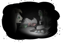 Size: 2918x2005 | Tagged: safe, artist:equestriaexploration, fortune favors, changeling, pony, g4, atg 2022, cloak, clothes, high res, newbie artist training grounds