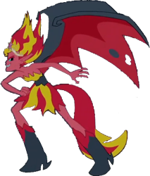Size: 349x410 | Tagged: safe, edit, edited screencap, editor:pascalmulokozi2, screencap, sunset shimmer, demon, human, equestria girls, g4, my little pony equestria girls, background removed, bare shoulders, big crown thingy, element of magic, female, jewelry, regalia, simple background, sleeveless, solo, strapless, sunset satan, transparent background, wings