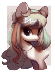 Size: 861x1144 | Tagged: safe, artist:dammmnation, oc, oc only, earth pony, pony, bust, earth pony oc, female, mare, simple background, solo, transparent background